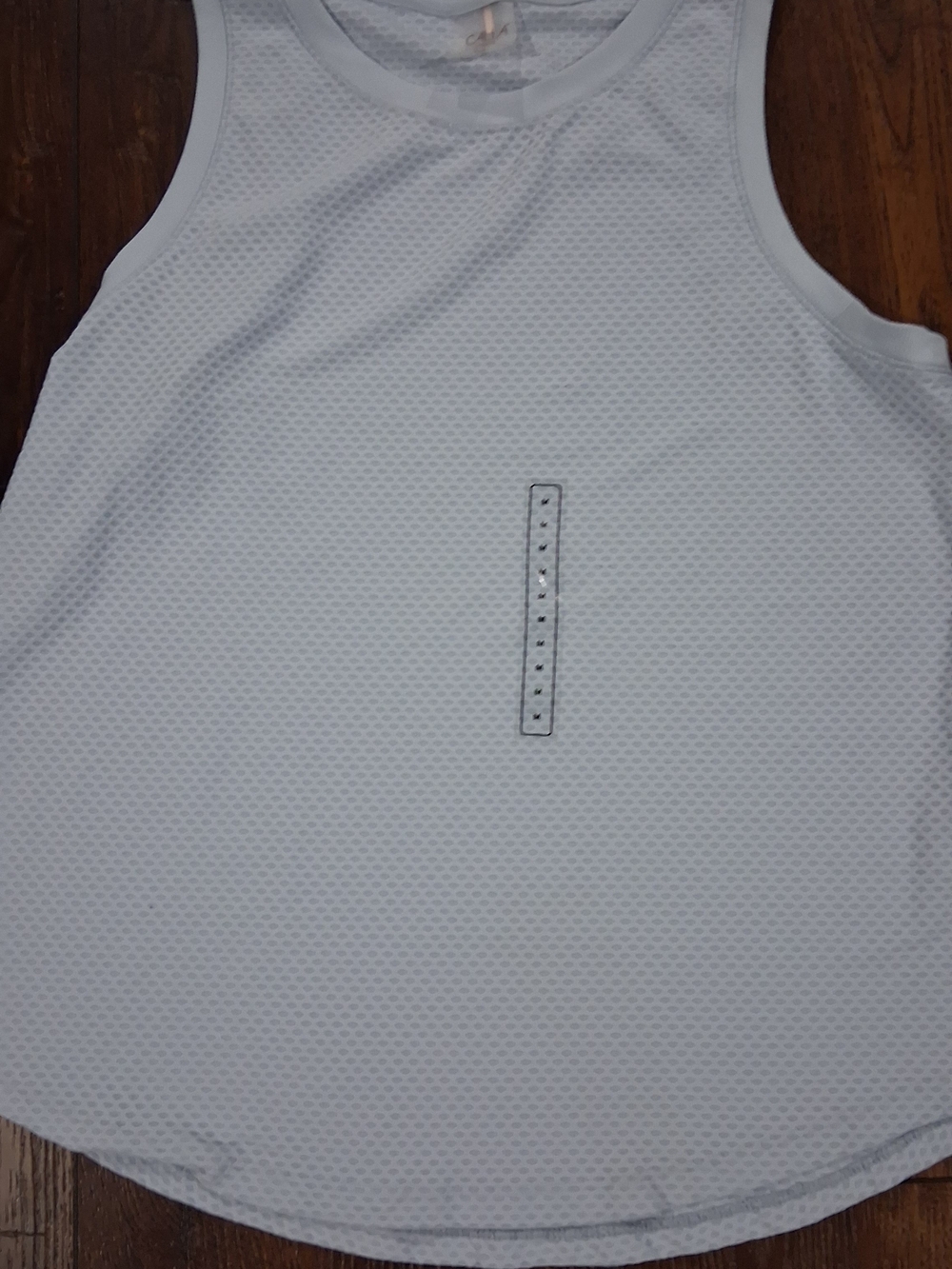 Womens CALIA Light Blue Sleeveless Mesh Tank Top